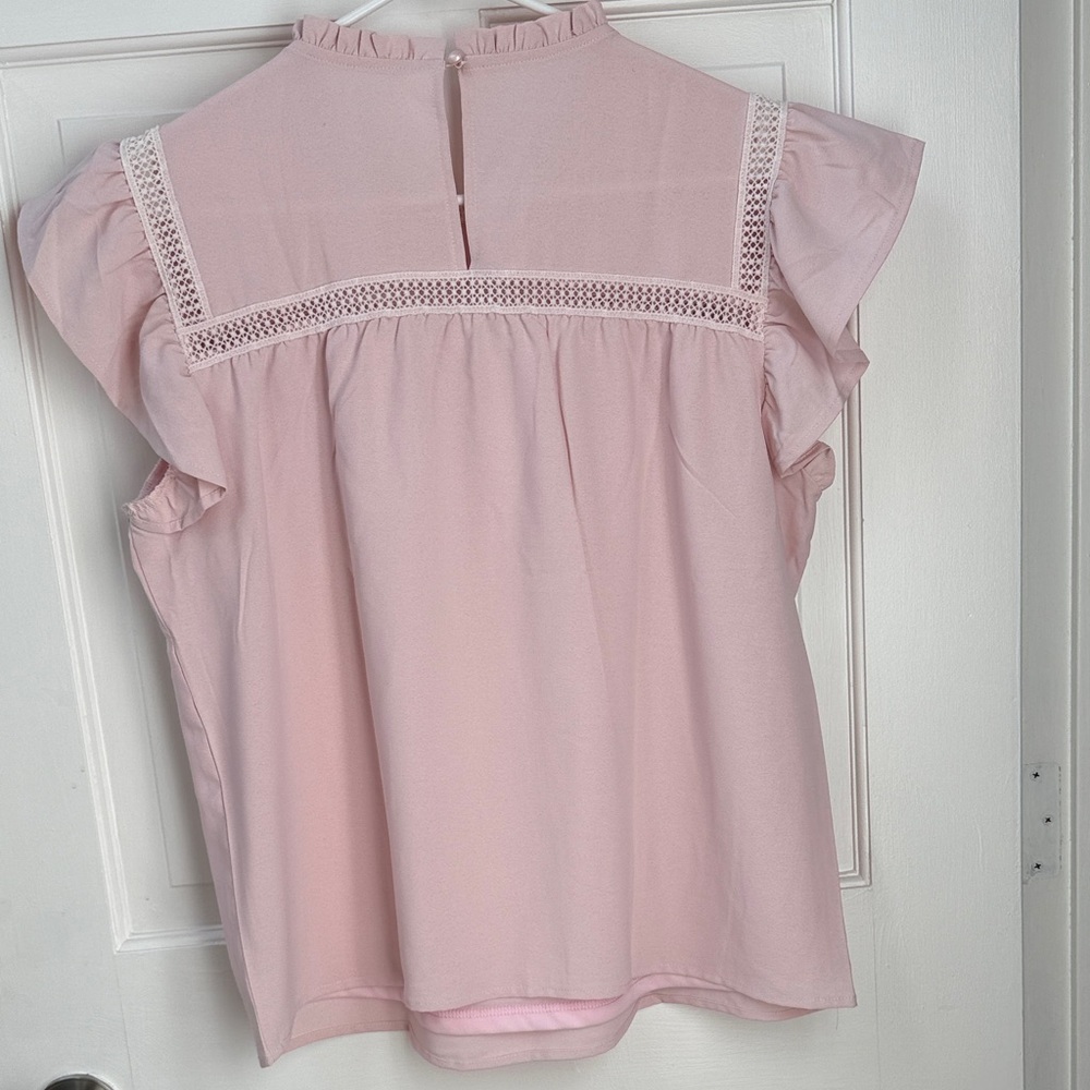 Pink Ruffled Women's Top - Picture 2 of 2